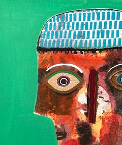 Figurative Original Portrait Painting by Cuban Artist Hector Frank