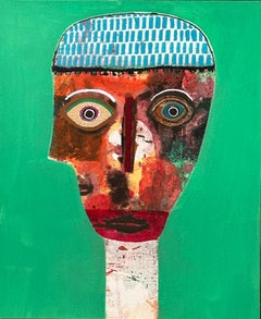 Figurative Original Portrait Painting by Cuban Artist Hector Frank