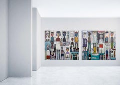 From the Series 'Estampida' - Mixed Media Painting by Cuban Master Hector Frank