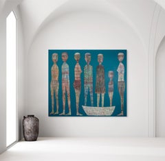 From the Series 'La Cola Infinita' - Mixed Painting by Cuban Master Hector Frank