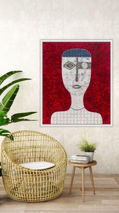 Hector Frank - 'Untitled Red Figurative Portrait'