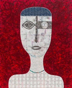 Hector Frank - 'Untitled Red Figurative Portrait'