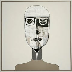 Neutral Color Tone Figurative Painting by Hector Frank