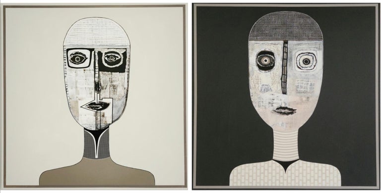 Untitled Diptych  - Mixed Media Art by Hector Frank