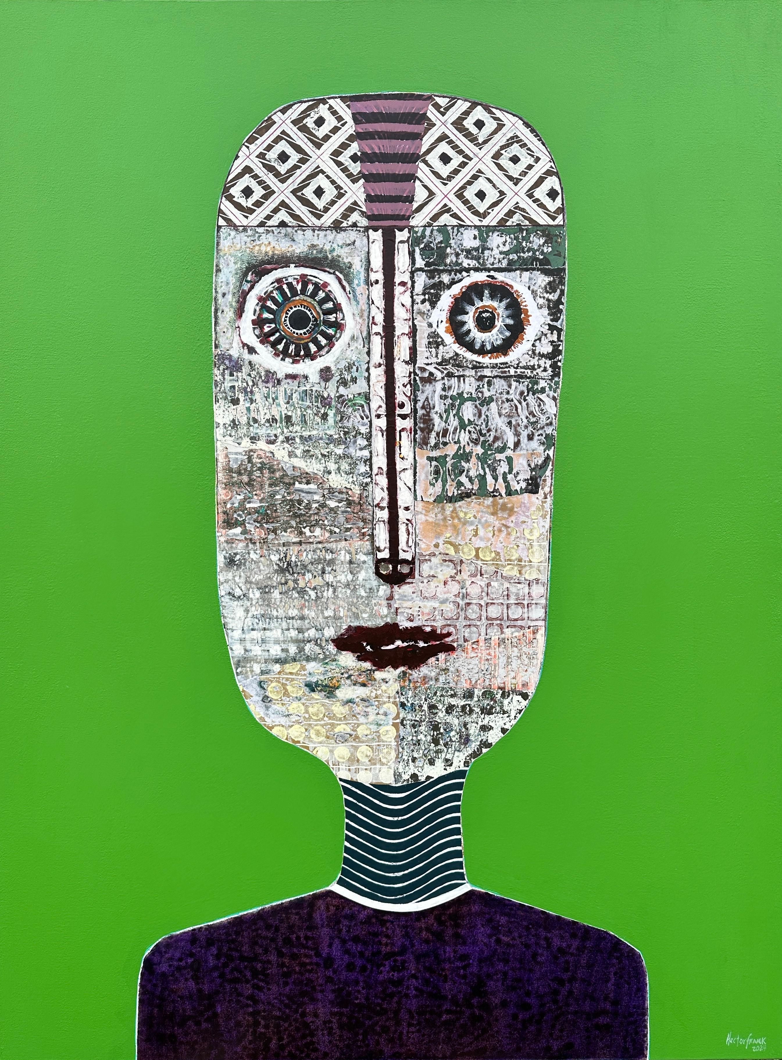 Figurative Mixed Media Portrait Painting by Cuban Artist Hector Frank.

Unique Painting with a certificate of authenticity.

Despite international acclaim as one Cuba’s foremost living artists, Havana born Hector Frank never received a professional