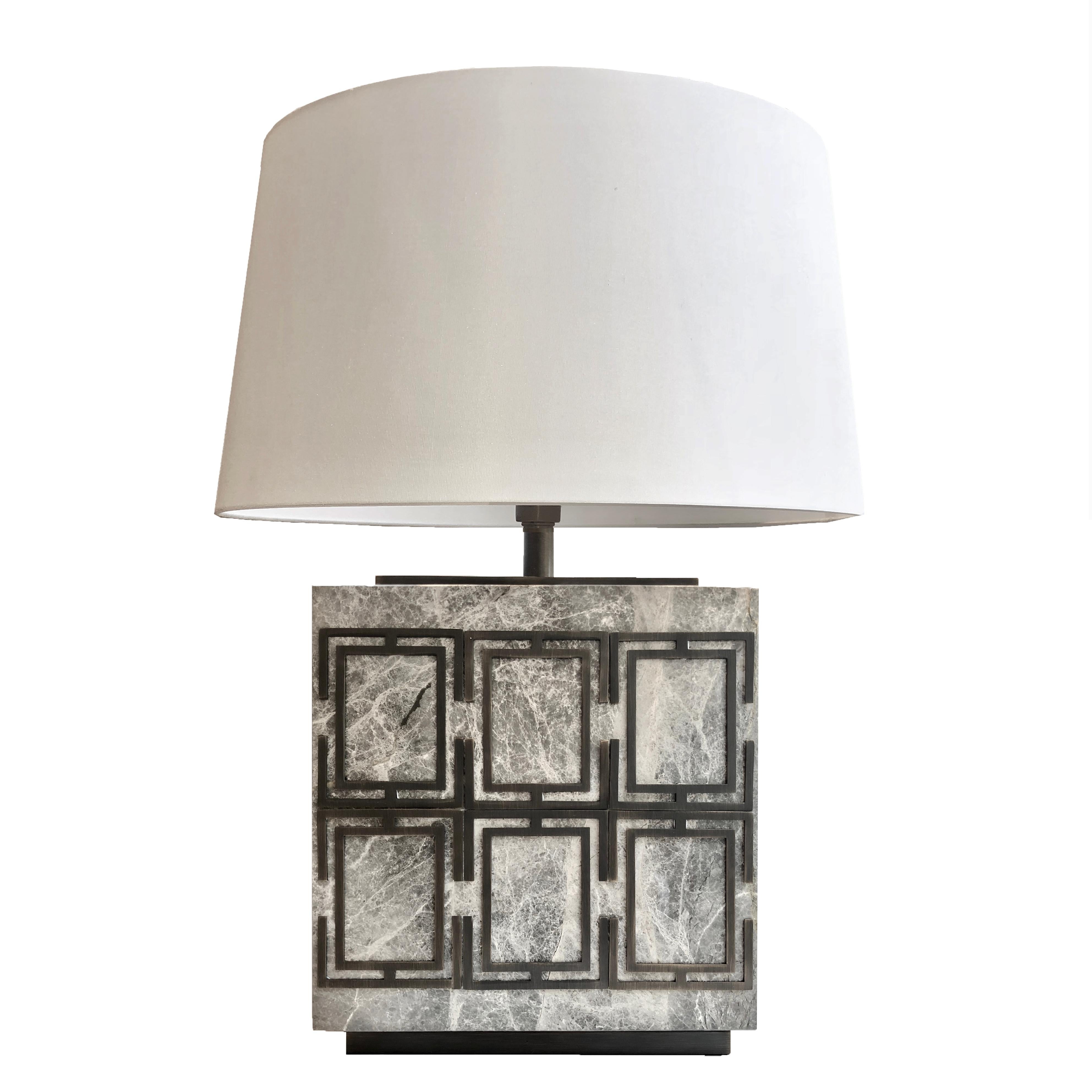 Hector Grey Marble Table Lamp For At 1stdibs