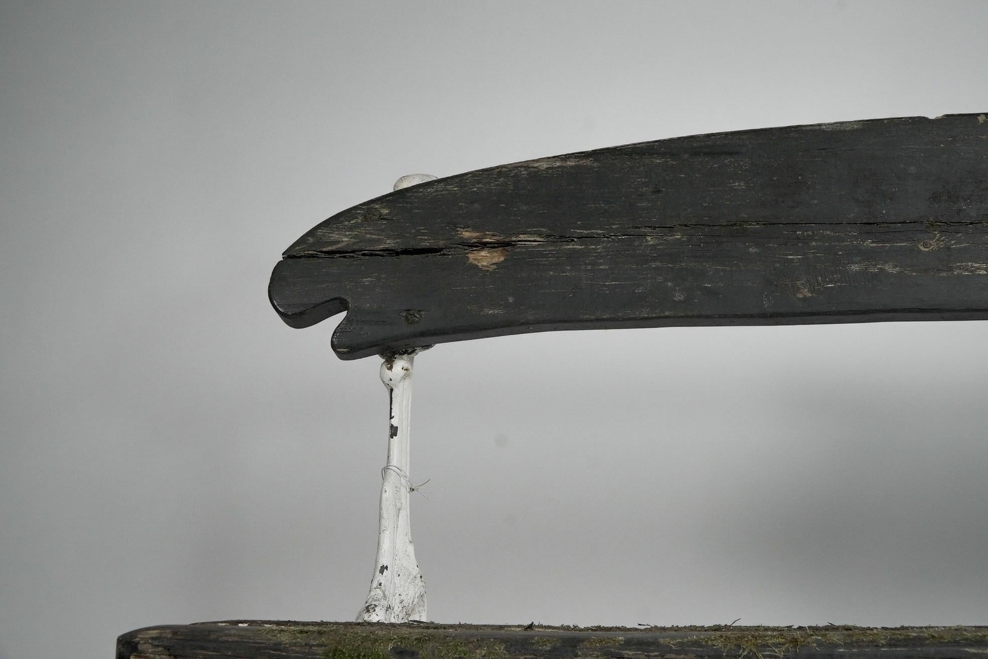 Hector Guimard, Garden bench, a rare example retaining its original wooden seat. In Good Condition For Sale In London, GB
