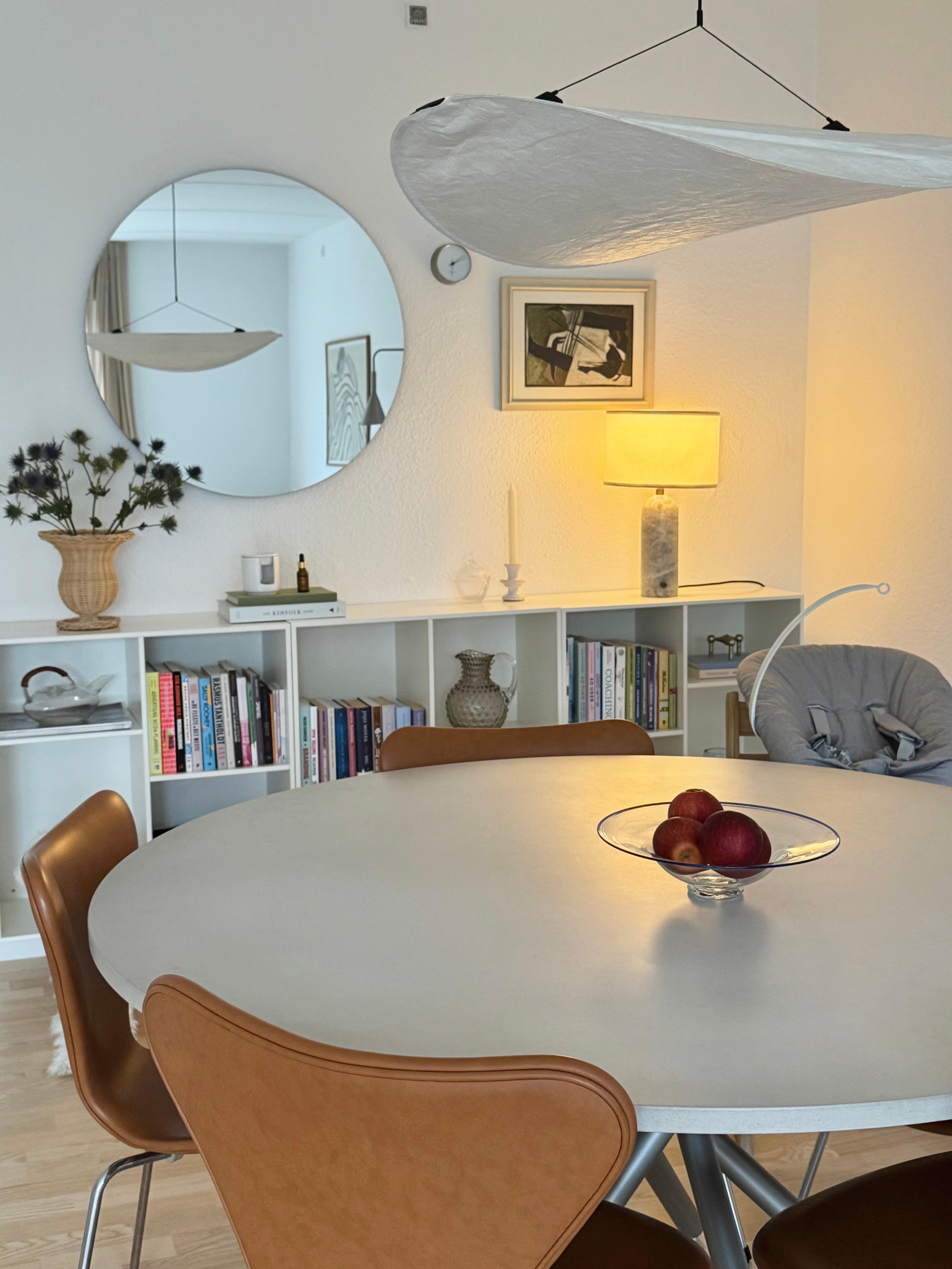 Hector Light Concrete Top and Steel Legs Dining Table 140 by Eberhart Furniture en vente 12