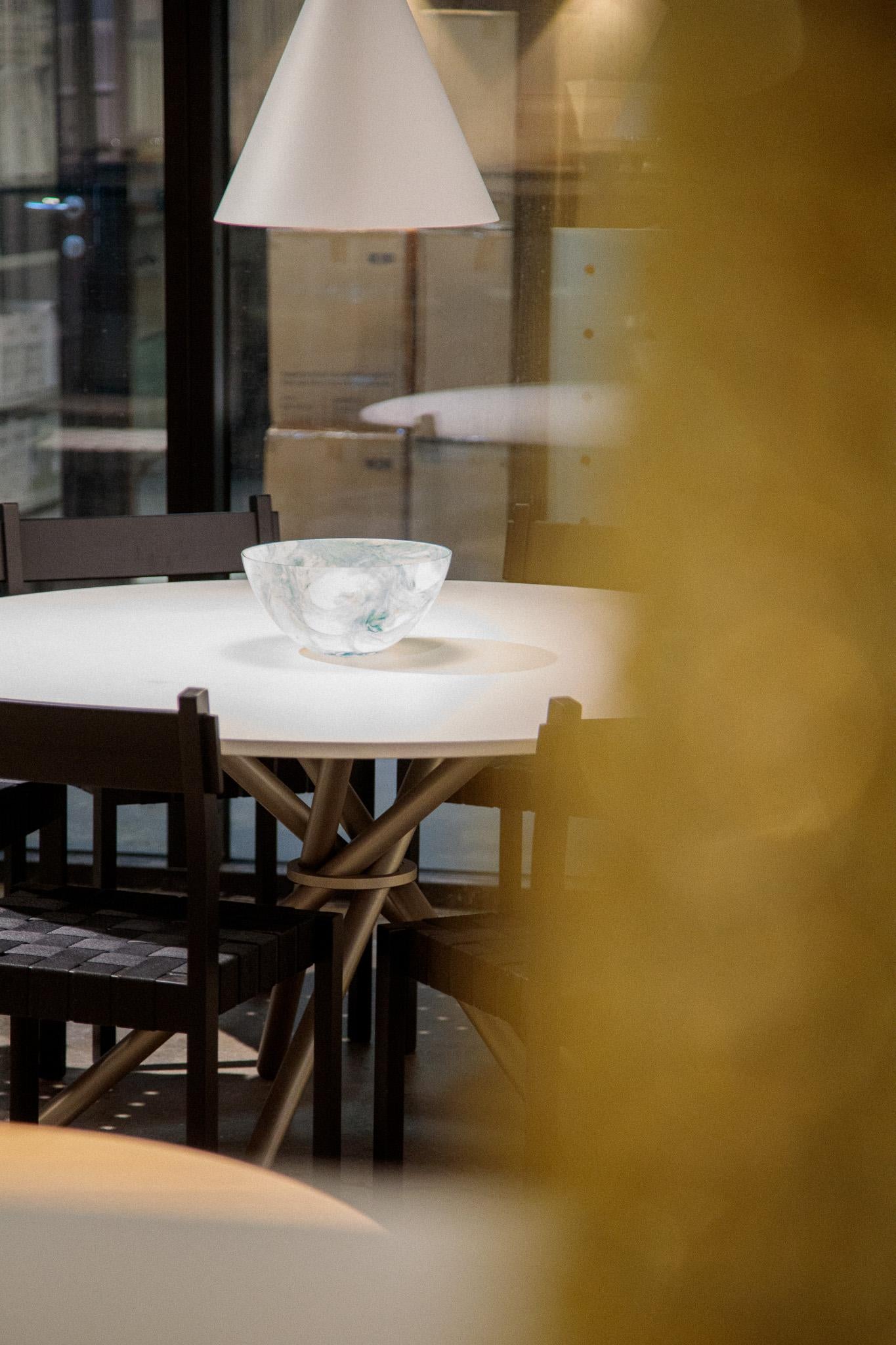 Hector Light Concrete Top and Steel Legs Dining Table 140 by Eberhart Furniture Neuf - En vente à Geneve, CH