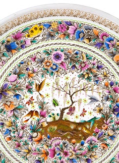 Platon Blanco Semana Santa / Talla de Madera Laca Arte Popular Mexicano