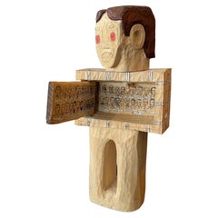 Hector Ruiz Escultura tallada "Tíos blancos cuarentones"
