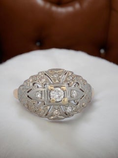 Hedda 10k Yellow Gold Diamond Ring – Size 7 Fine Jewelry