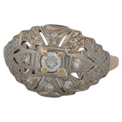 Hedda Bague en or jaune 10k avec diamant - Taille 7 Bijoux fins