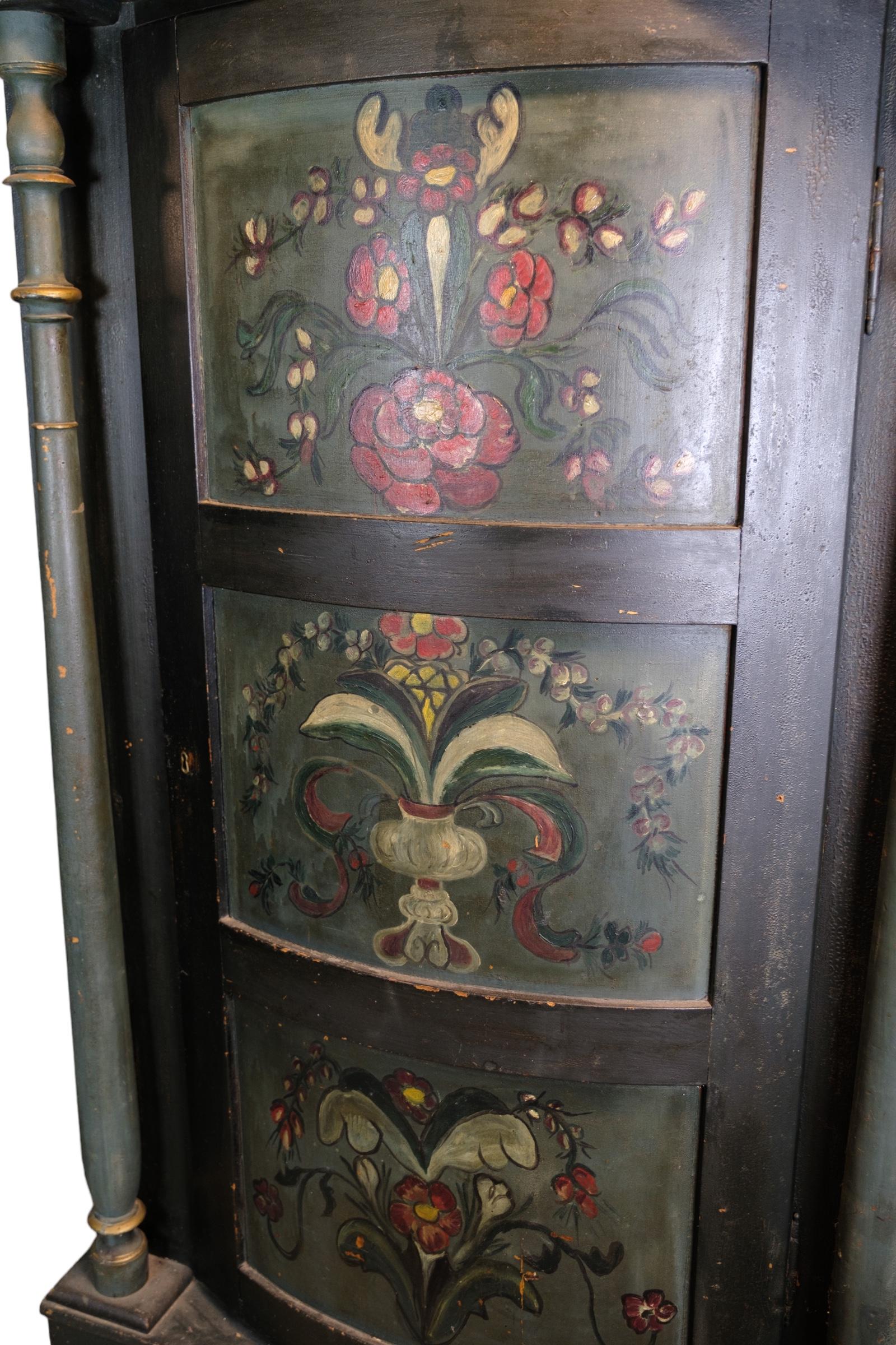Wood Hedeboskab (Roskilde Cabinet)  Columns with Flowers Decoration from the 1836 For Sale