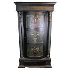 Antique Hedeboskab (Roskilde Cabinet)  Columns with Flowers Decoration from the 1836