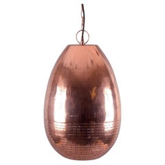 Hedemann, Denmark. Large "Chili" ceiling pendant in copper-patinated metal.