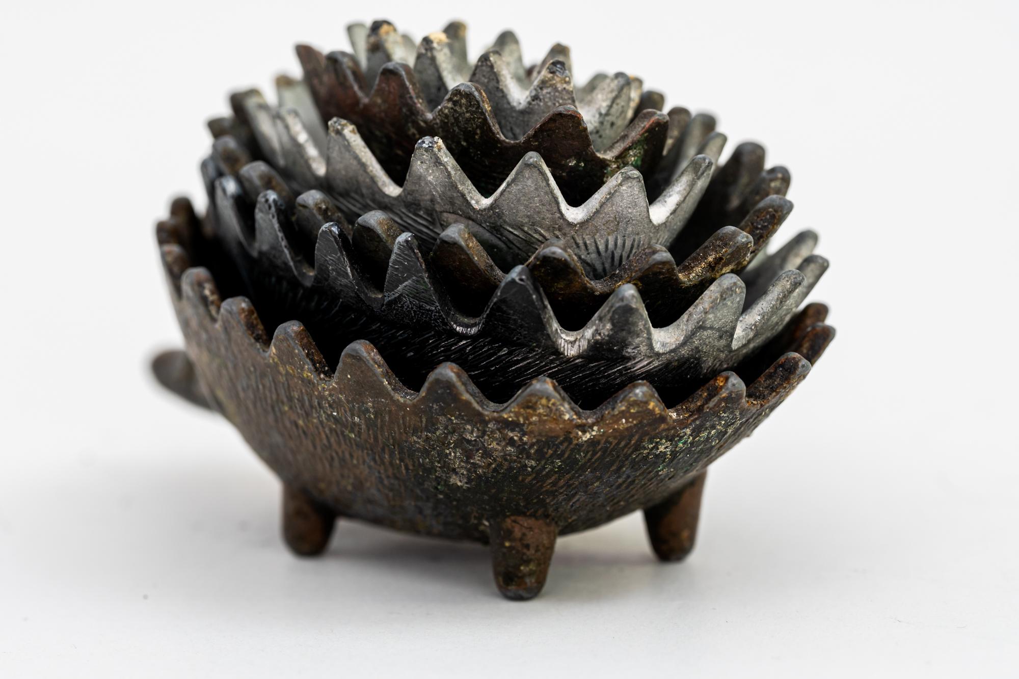 Painted Hedgehog Ashtray by Walter Bosse around 1950s