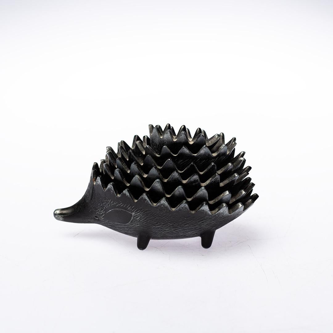Mid-Century Modern Hedgehog Ashtray Sculpture by Walter Bosse for Hertha Baller
