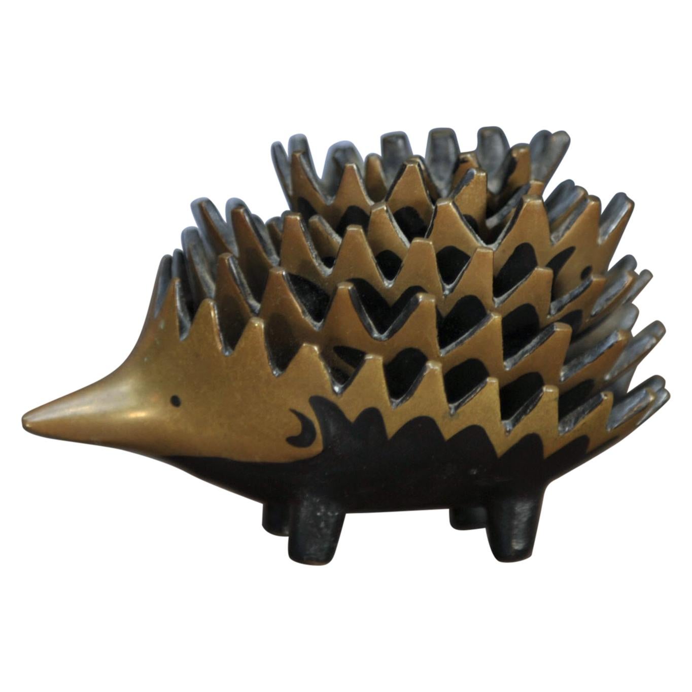 Hedgehog Bronze Ashtray by Walter Bosse, circa 1950 For Sale