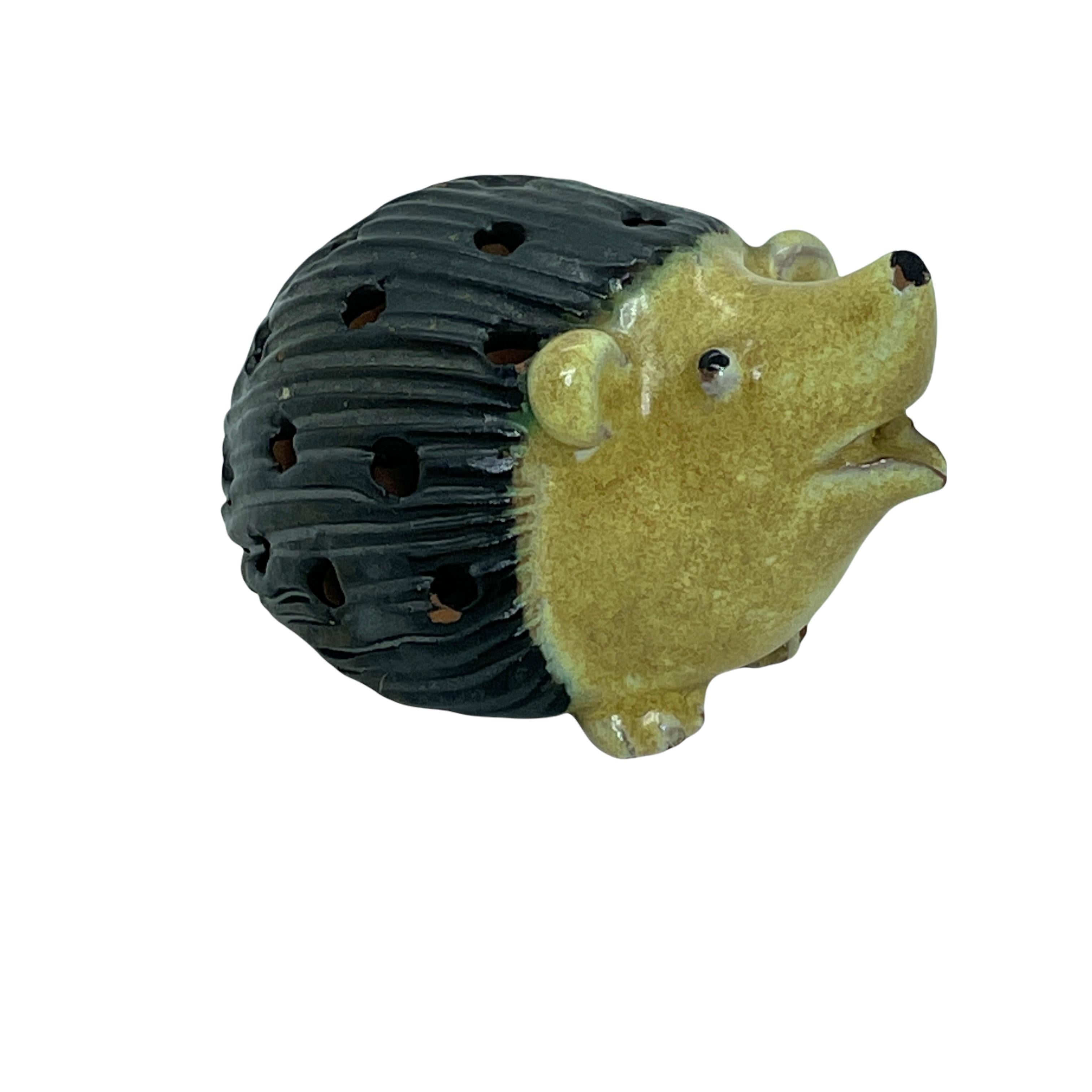 Mid-Century Modern Support de cure-dents Hedgehog en céramique du milieu du siècle dernier de Leopold Anzengruber, Vienne, Autriche en vente