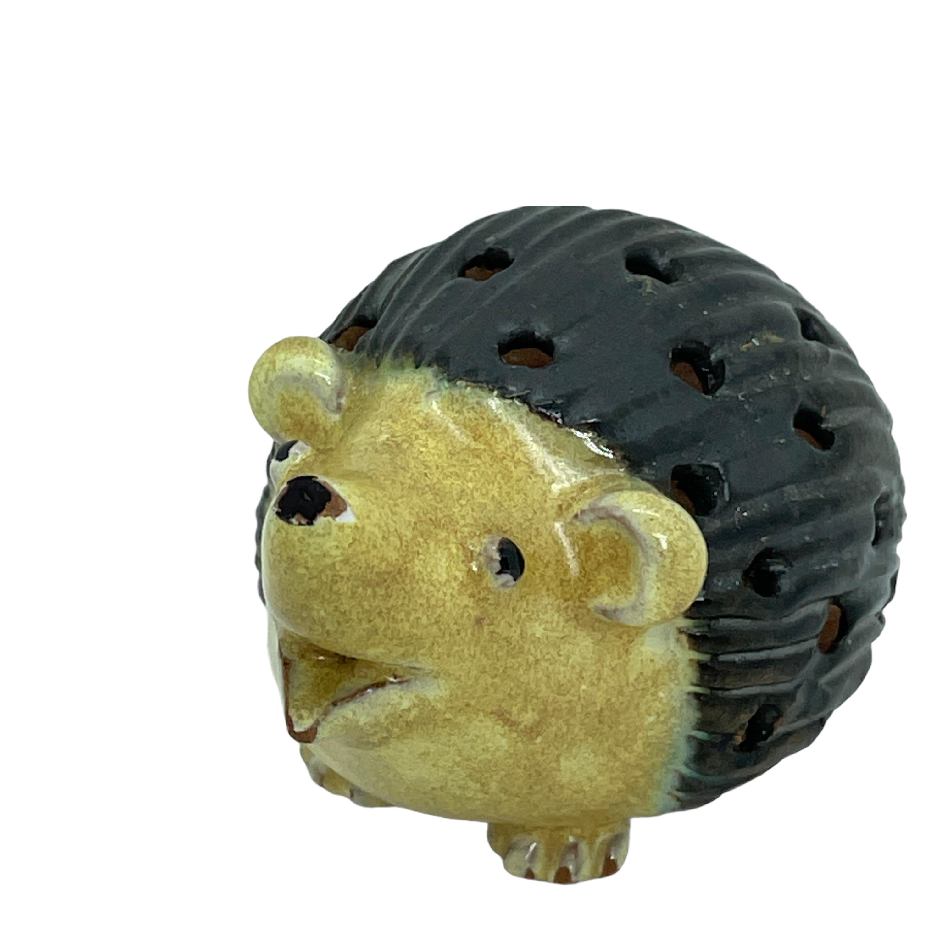 Support de cure-dents Hedgehog en céramique du milieu du siècle dernier de Leopold Anzengruber, Vienne, Autriche Bon état - En vente à Nuernberg, DE