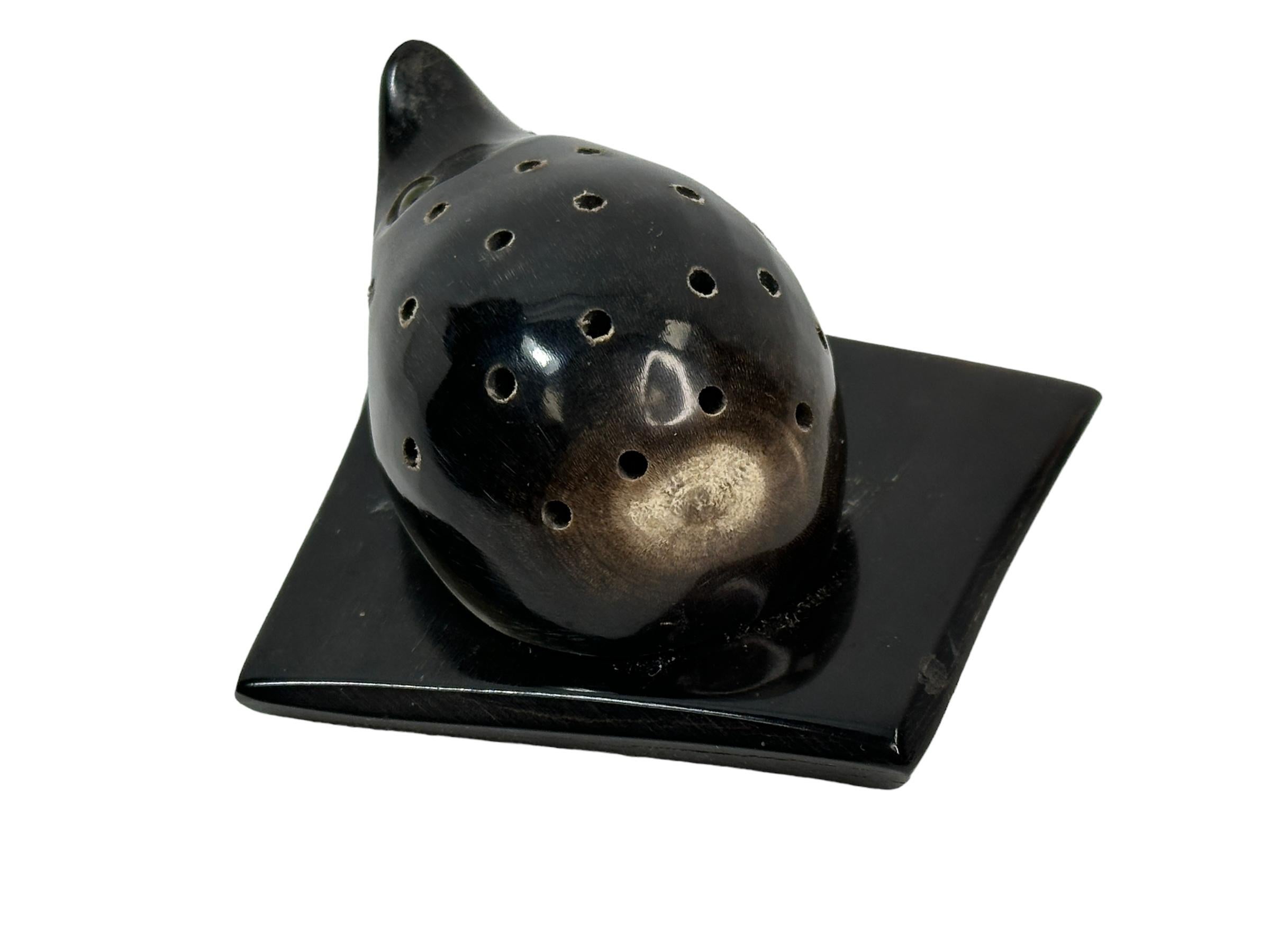 Ceramic Hedgehog Midcentury Modern Toothpick Stand, Italy Vintage 1950s For Sale