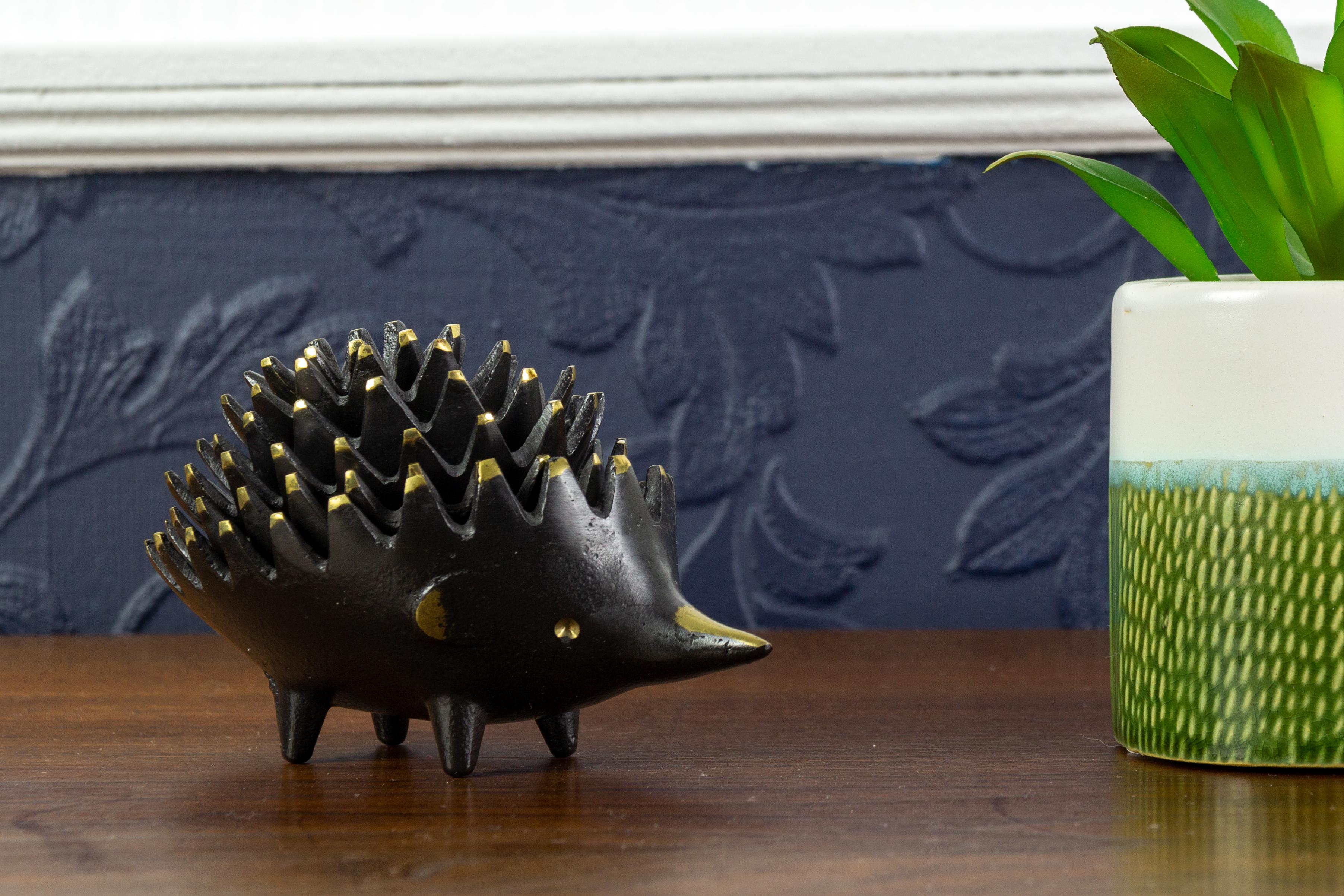 Austrian Hedgehog Sculpture Stackable Ashtrays, 1950s