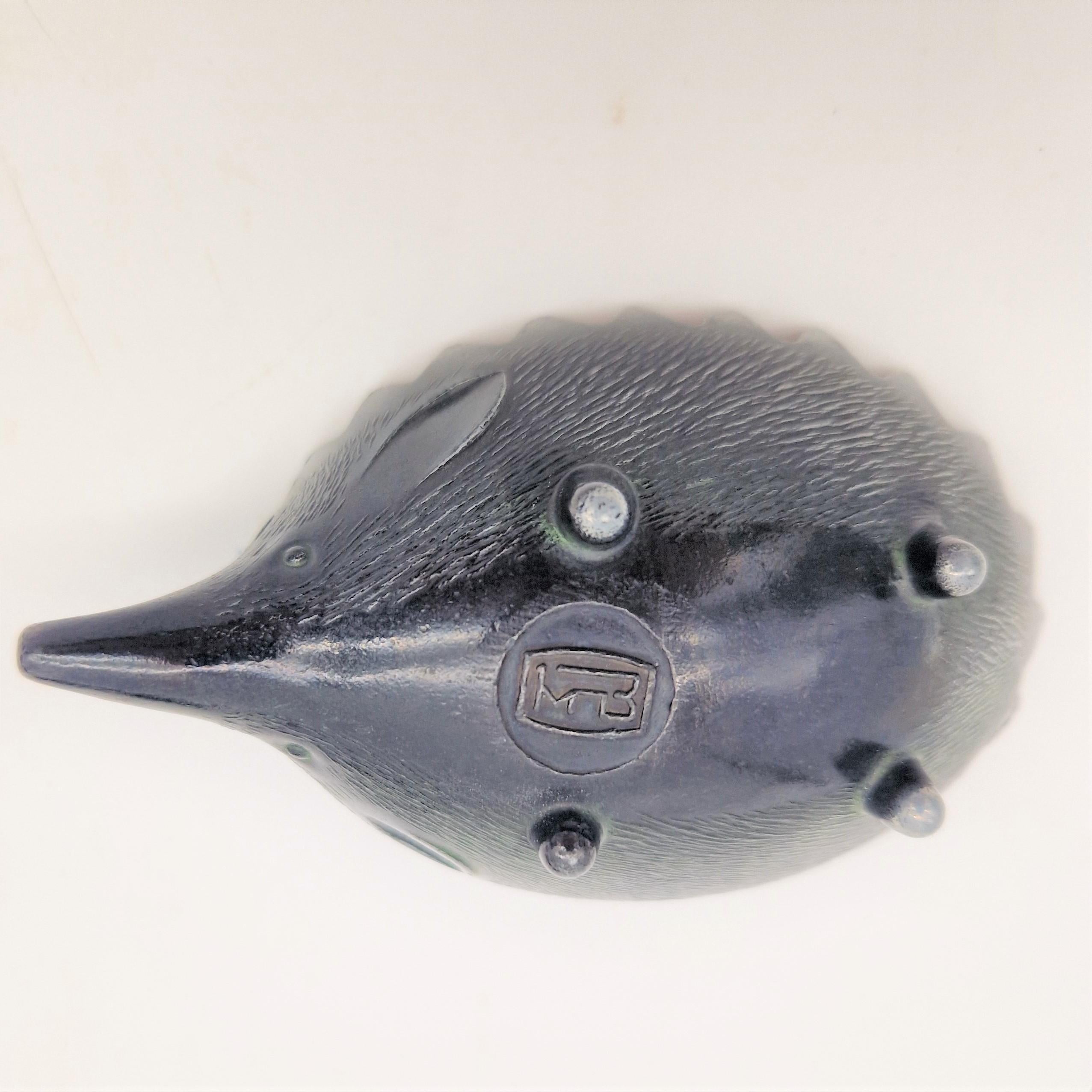 Metà XX secolo Set di posacenere Hedgehog in ottone di Walter Bosse per Herta Baller, 1955, Set di 6 in vendita