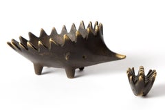 Hedgehog with Her Kids Walter Bosse Blackened Brass with Hertha Baller