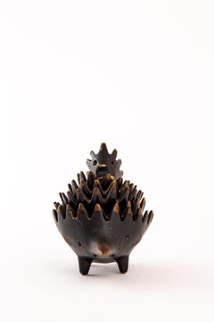 Hedgehog with Her Kids Walter Bosse Blackened Brass with Hertha Baller