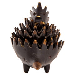 Hedgehog with Her Kids Walter Bosse Blackened Brass with Hertha Baller