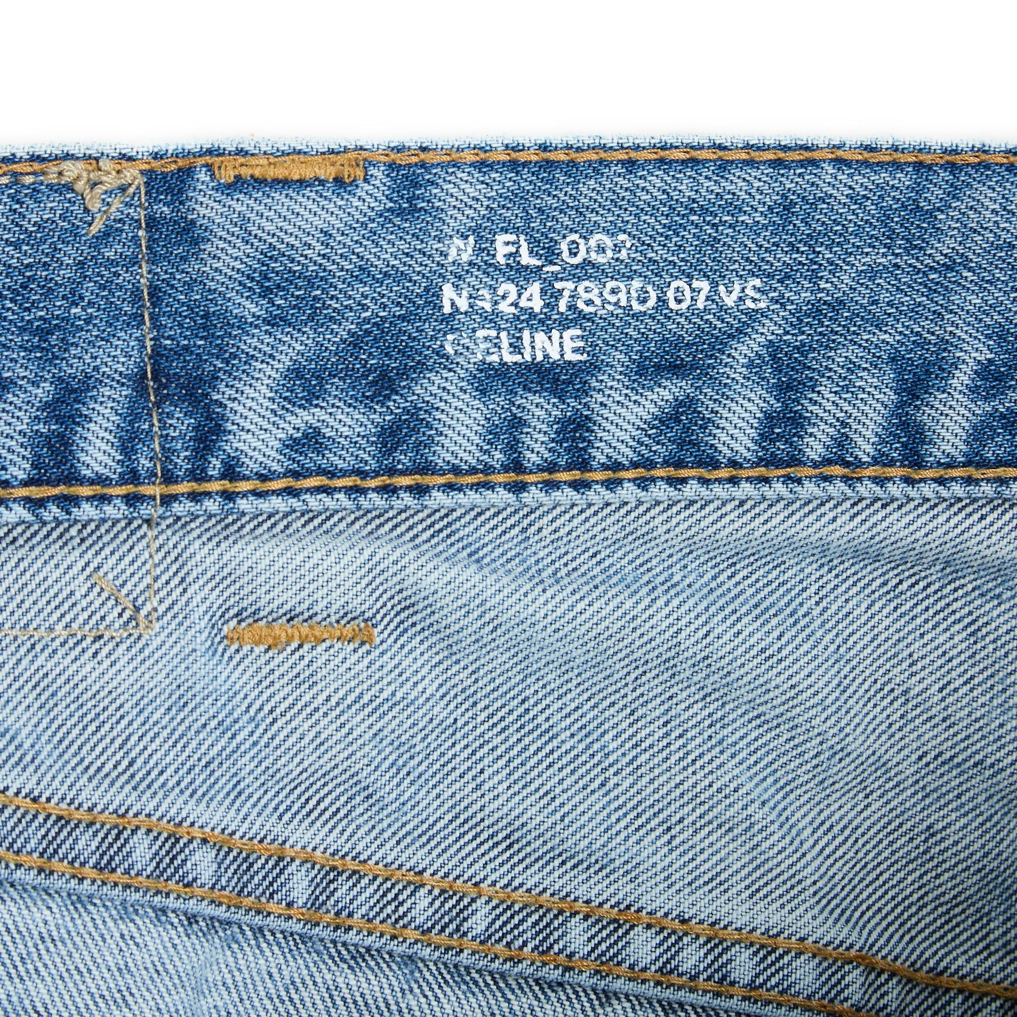 Hedi Slimane Celine US29 Mom Wide Leg washed jeans Pants FR40 For Sale 1