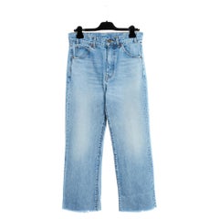 Hedi Slimane Celine US29 Mom Jeanshose mit weitem Bein gewaschen FR40