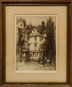 Radierung von John Knox's House Hedley Fitton RA