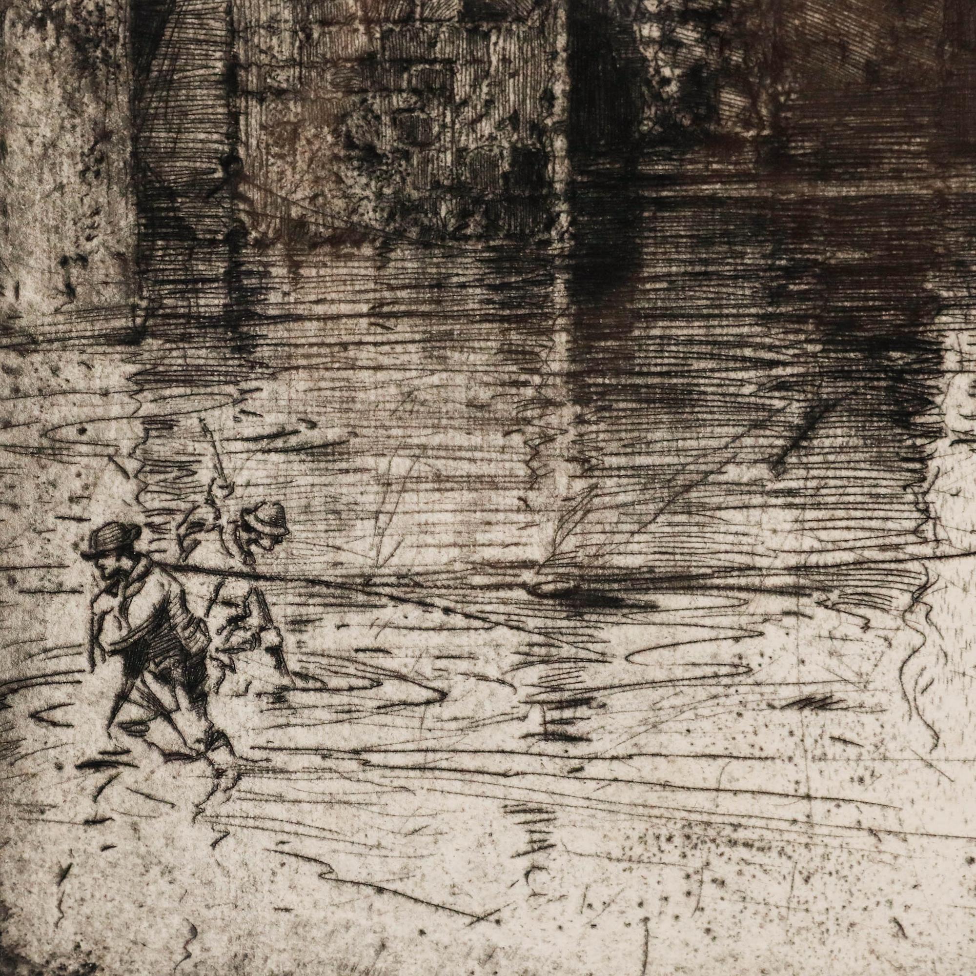 Hedley Fitton (1859-1929) - Late 19th Century Etching, Devorgilla Bridge For Sale 3