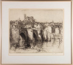 Hedley Fitton RE (1857-1929) - 1910 Etching, Le Pont Saint-Etienne, Limoges