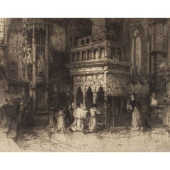 Hedley Fitton RE (1857-1929) - 1910 Etching, Shrine of St Edward the Confessor