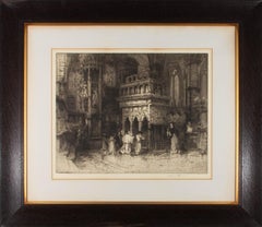 Hedley Fitton RE (1857-1929) - 1910 Etching, Shrine of St Edward the Confessor