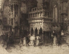 Hedley Fitton RE (1857-1929) - 1910 Etching, Shrine of St Edward the Confessor