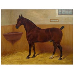 “Hedon Squire” British Equestrian Horse Painting, Frank Babbage, circa 1901