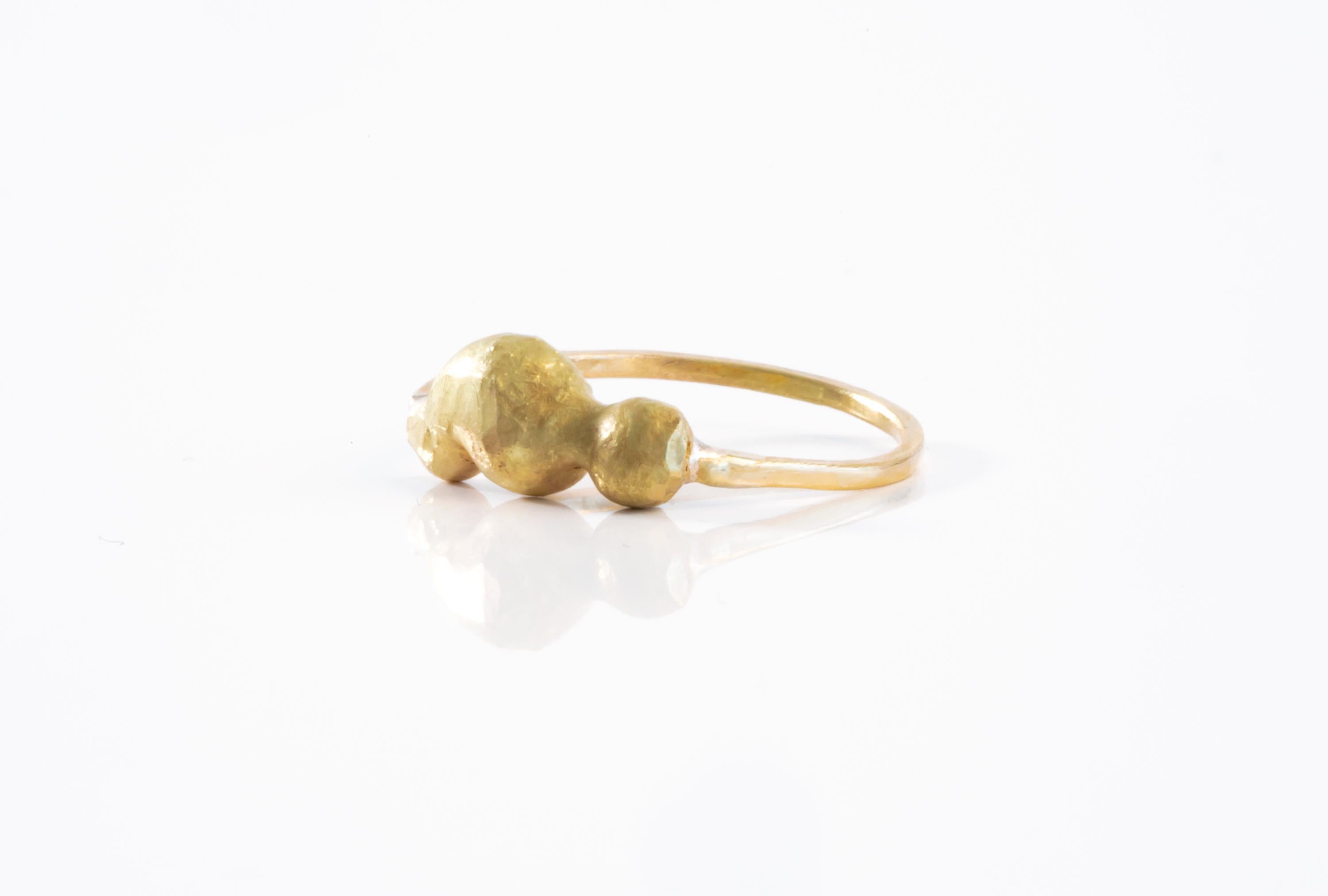 Hedvig Sommerfeldt 2010 Modernist 14 Karat Gold Ring In Good Condition For Sale In Oslo, NO