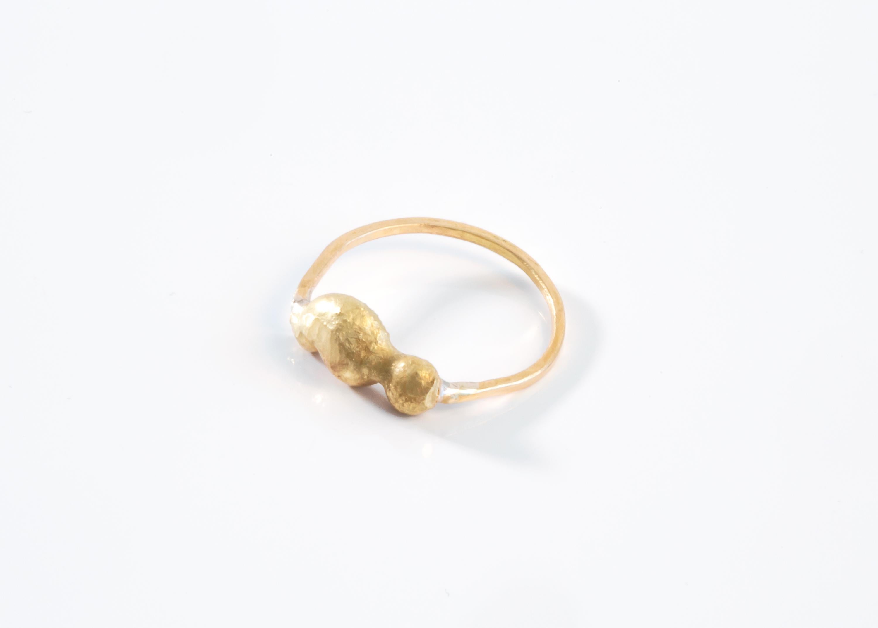 Women's Hedvig Sommerfeldt 2010 Modernist 14 Karat Gold Ring For Sale