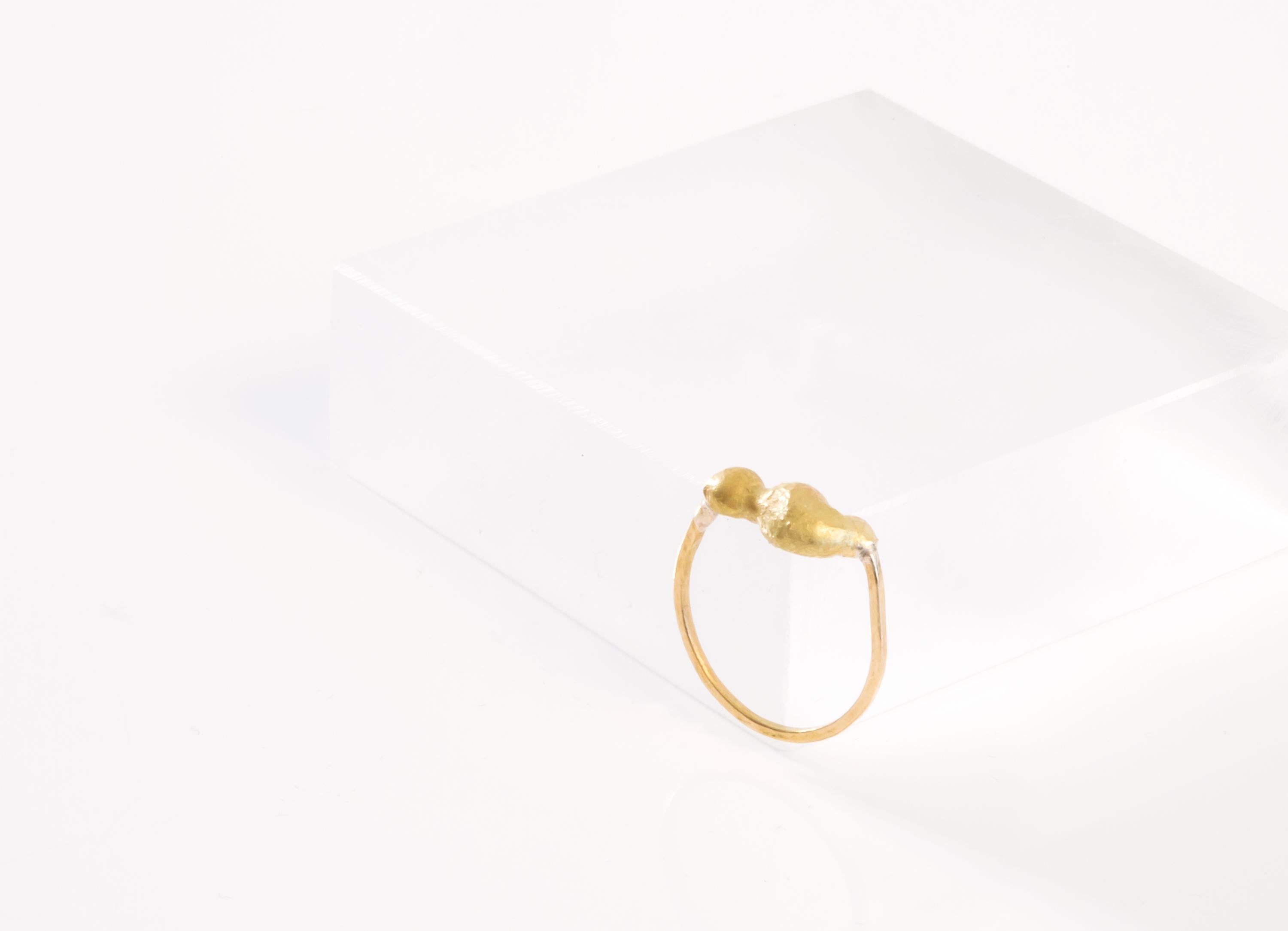 Hedvig Sommerfeldt 2010 Modernist 14 Karat Gold Ring For Sale 2