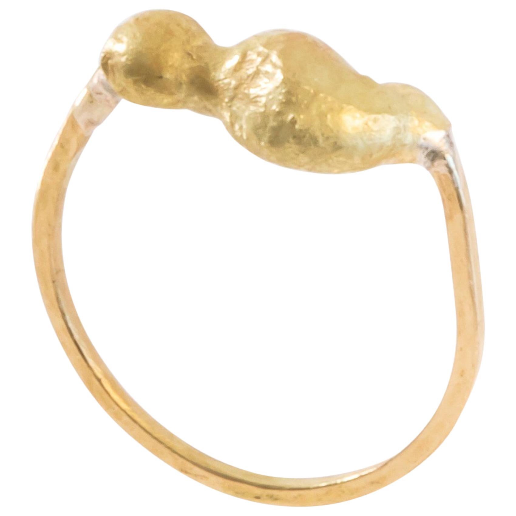 Hedvig Sommerfeldt 2010 Modernist 14 Karat Gold Ring For Sale