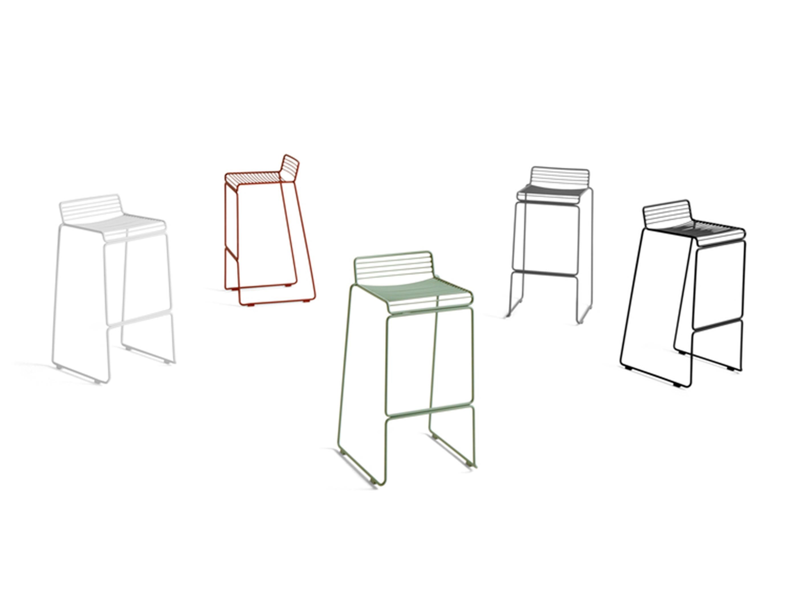 Taburete alto de bar Hee - Blanco ,  por Hee Welling para Hay Acero en venta