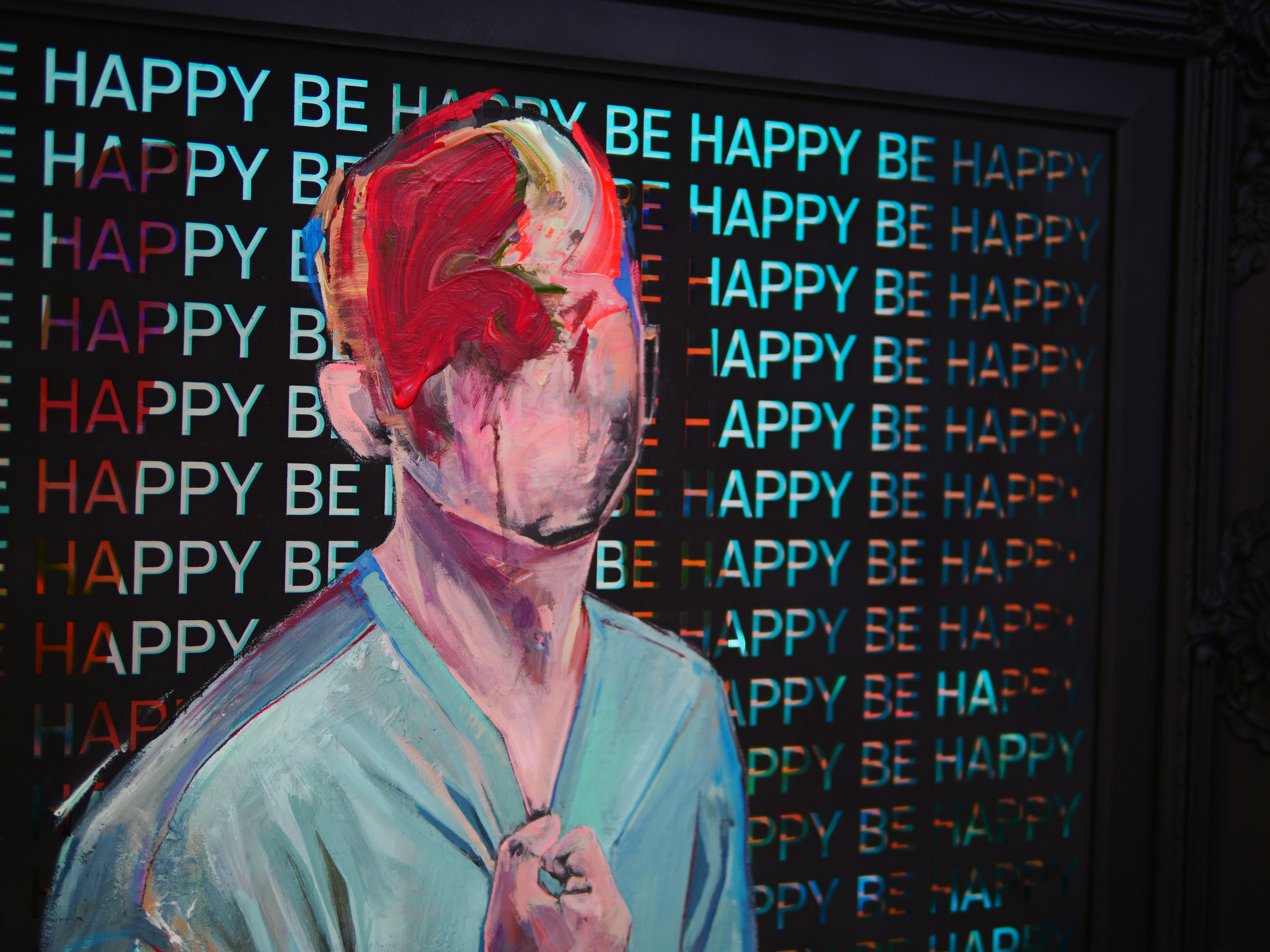 Happiness [ordinary person 84] - Contemporary Mixed Media Art by Hee Jin Ahn 안희진