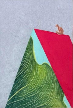 Volpe, Foglia, Dipinto originale