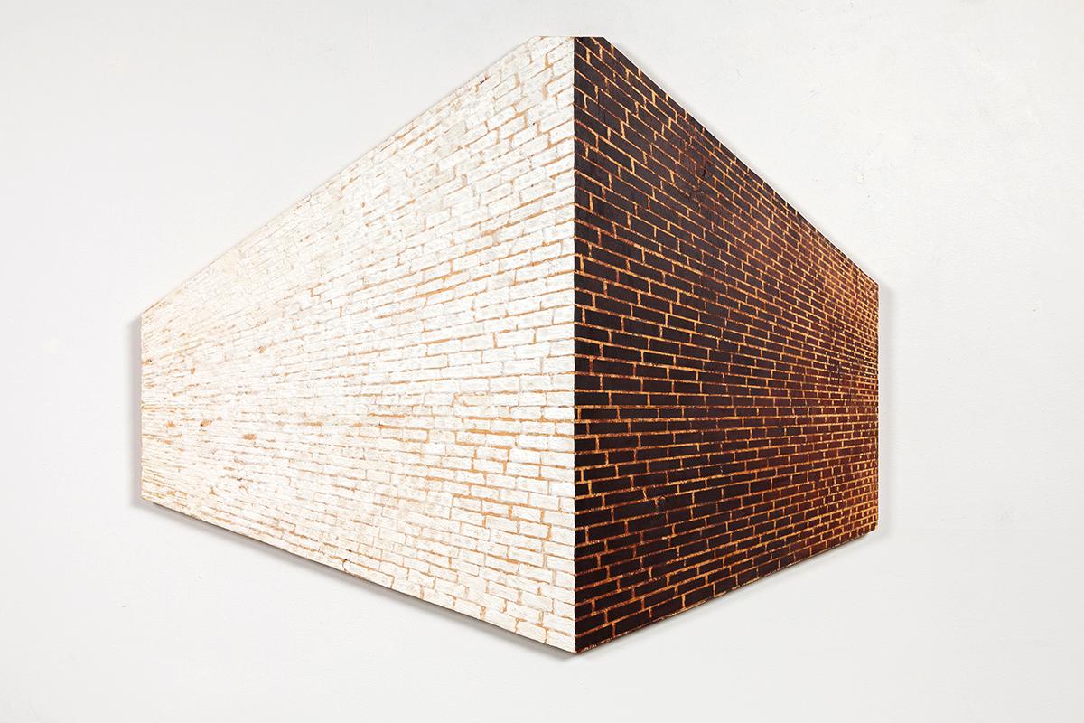 Heejung Cho Landscape Painting - Brick Wall II