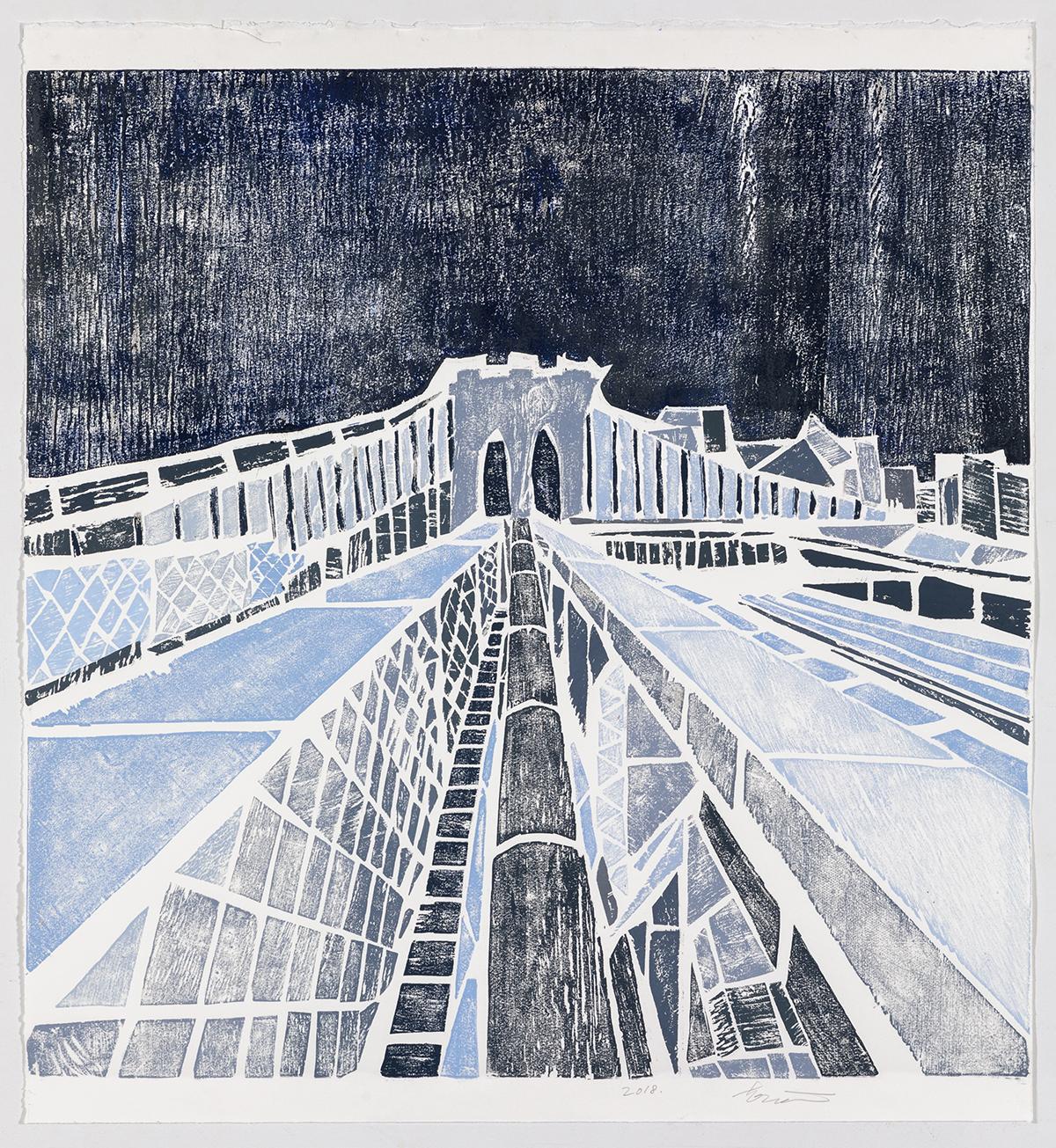 Heejung Cho Landscape Painting - Brooklyn Bridge I
