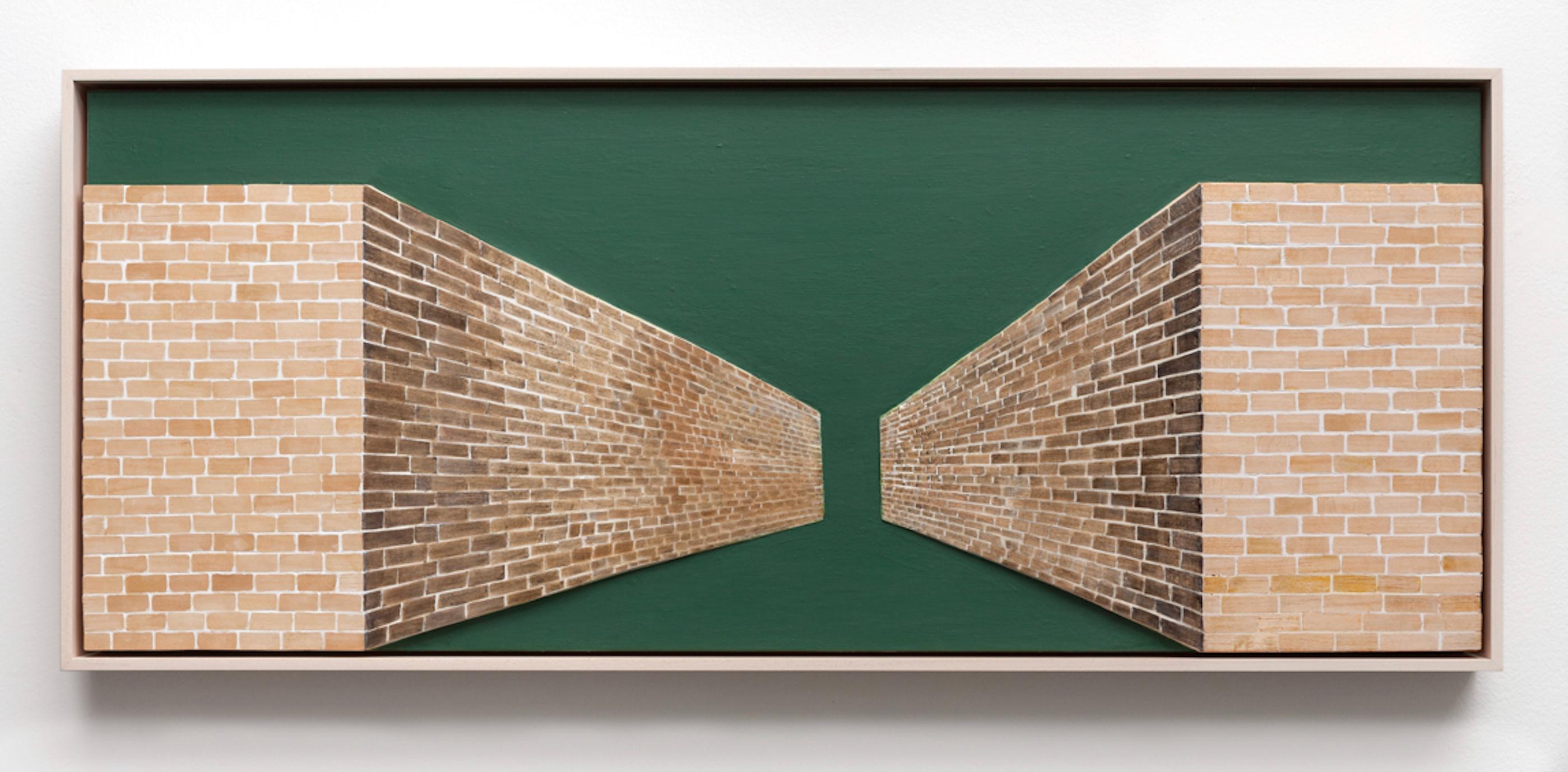 Heejung Cho Landscape Painting - Two Brick Walls